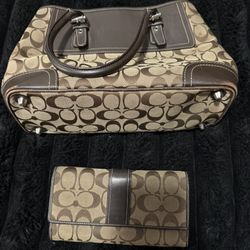 Vintage Og Coach Bag, And Wallet