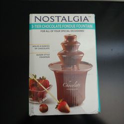 Nostalgia 3 Tier Electric Chocolate Fondue Fountain Machine for Parties - Melts Cheese, Queso, Candy, and Liqueur - Dip Strawberries, Apple Wedges, Ve
