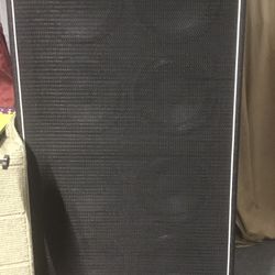 LARGE 8x10 AMPEG BASS CABINET HAS WHEELS LOUD BASS GUITAR SPEAKER CABINET HAS PADDED AMPEG PROTECTION COVER