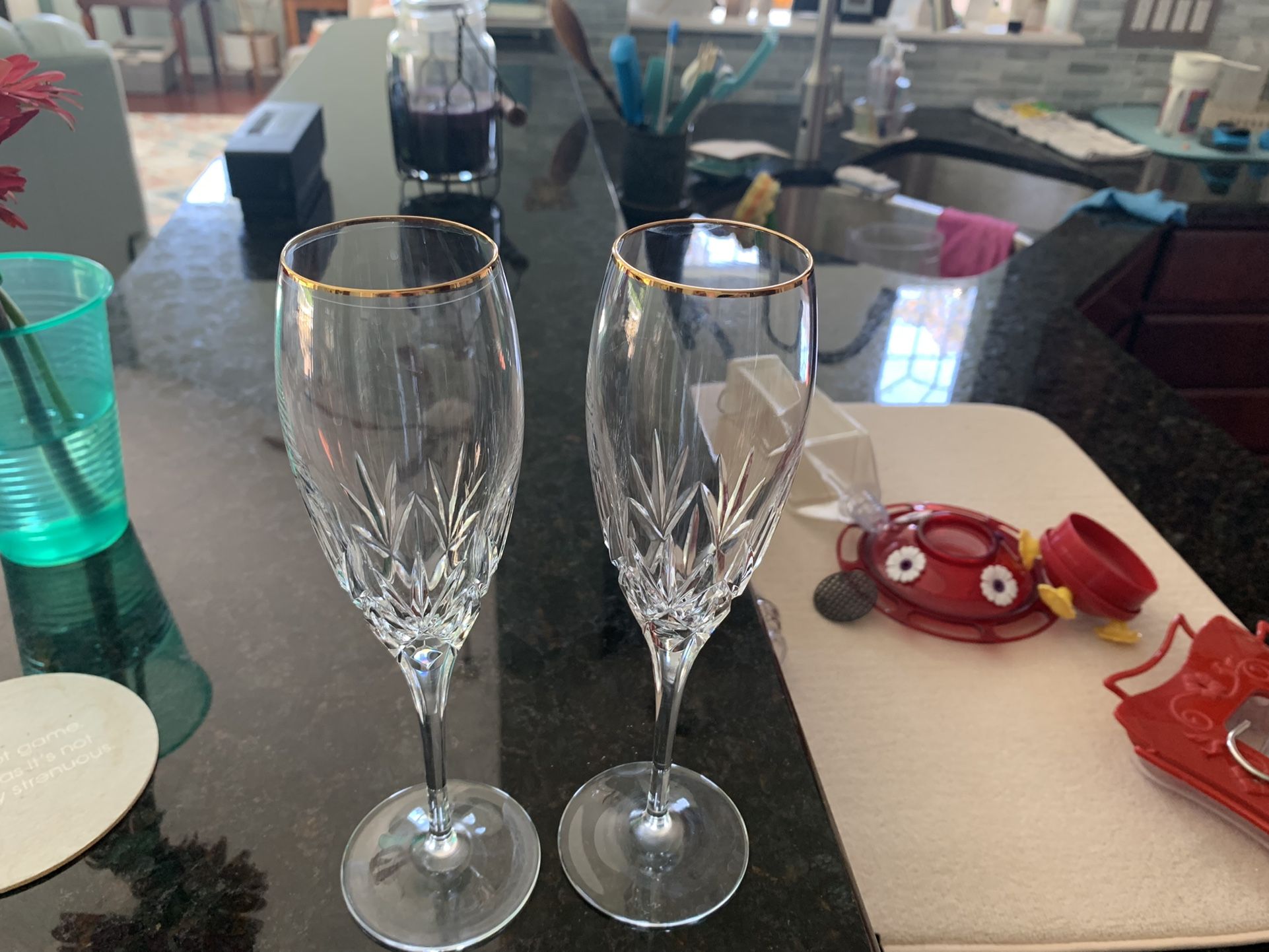 Crystal Champagne Glasses(2)