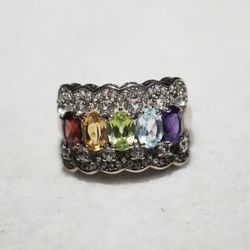 Multi Gemstone Ring