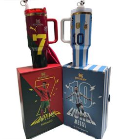 Stanley tumblers cup Rolando and messi