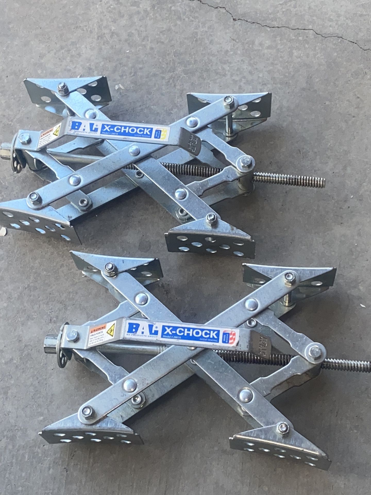 BAL X-Chock Deluxe Tire Locking Metal Wheel Chock - Double Pack - Model 28012 - USA Made