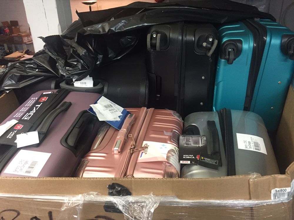 MCYs Luggage pallets, brand names, offered at 20% of retail value