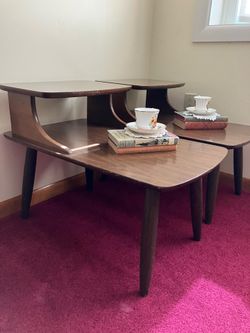 Pair of Vintage MCM Tables - 2/$50
