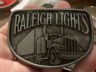 Vintage Raleigh lights pewter belt buckle
