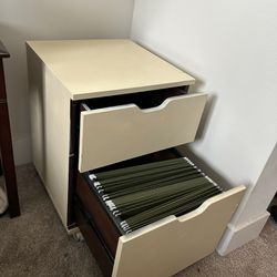 Crème Rolling Filing Cabinets (2)