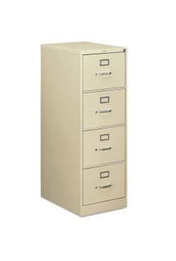 HON 510 Series Vertical File, 4 Legal-Size File Drawers, Putty, 18.25" x 25" x 52"