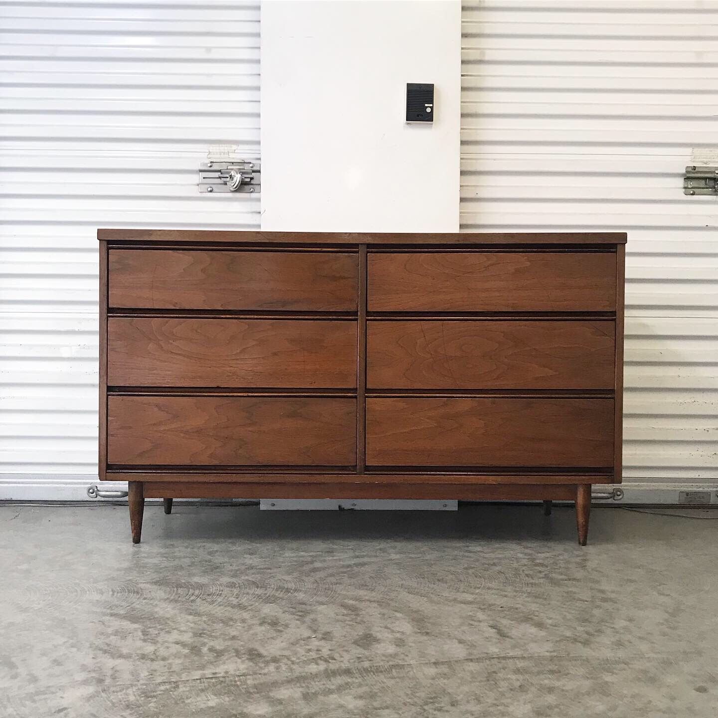 Mid-Century 6 Drawer Dresser Credenza