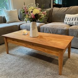All wood coffee table