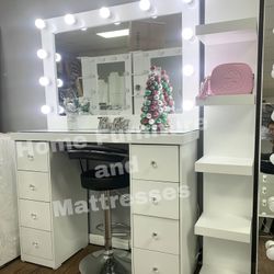 Vanity Set Hollywood Mirror LED Lights Makeup Table✨New