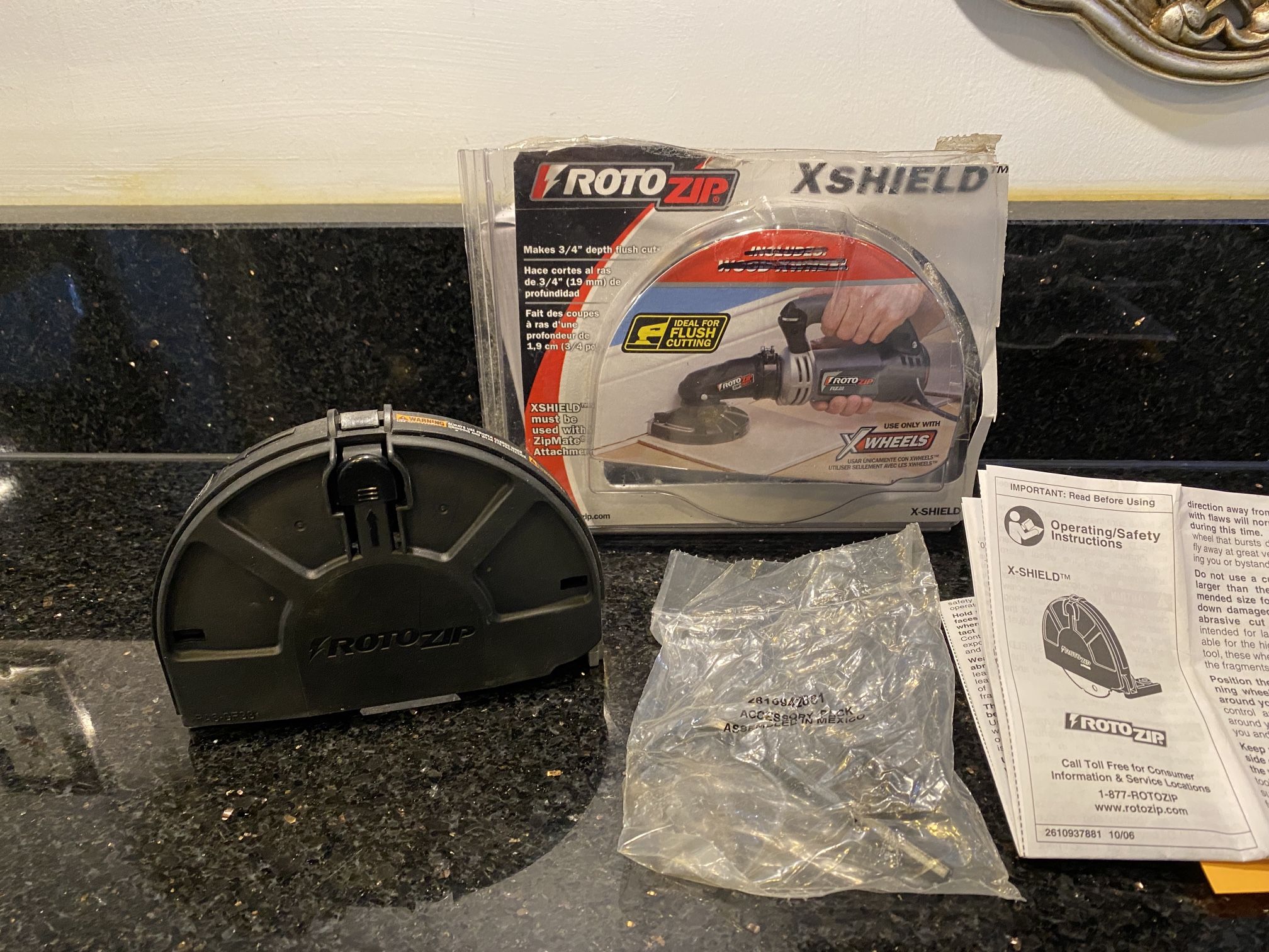 RotoZip X-SHIELD Flush Guard Attachment For Flush Cutting For Use with X-Wheels