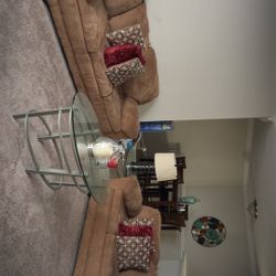 Cozy 2 piece Suede Living Room Set Gently Used, Great Condition 
