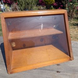 Vintage Glass Display Case – Wood by Cole National Corp 12"x16.5"