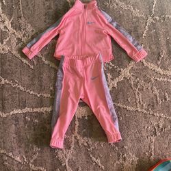 Pink Nike Set Size 12 Months Worn Once