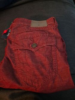 True religion  ricky  w flap jeans size 34 color  st wash ox blood