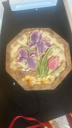 3D Floral Decorative Wall Plate