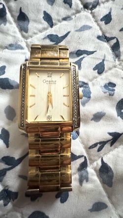 Caravelle by Bulova Gold-Tone Rectangular Watch