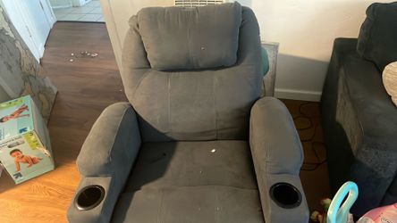 Dark grey reclining chair