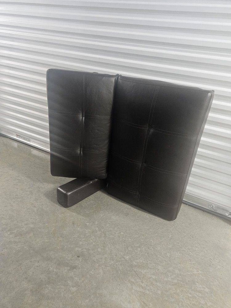 Brown Leather Futon