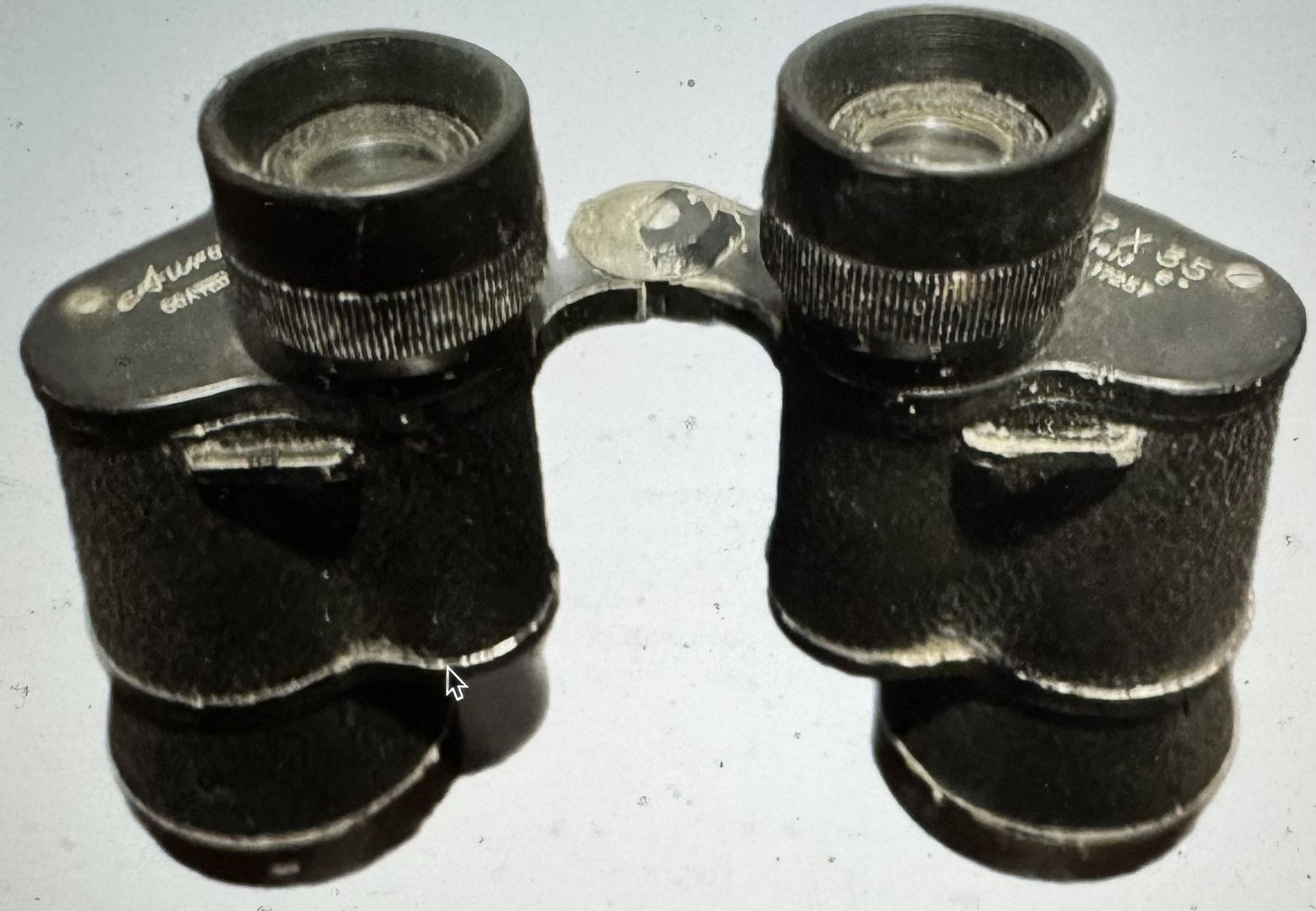 Vintage Black Aurora 7X35 Coated Lens Binoculars Made in Japan