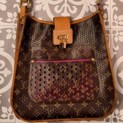 Louis Vuitton Monogram Perforated Musette Fuchsia
