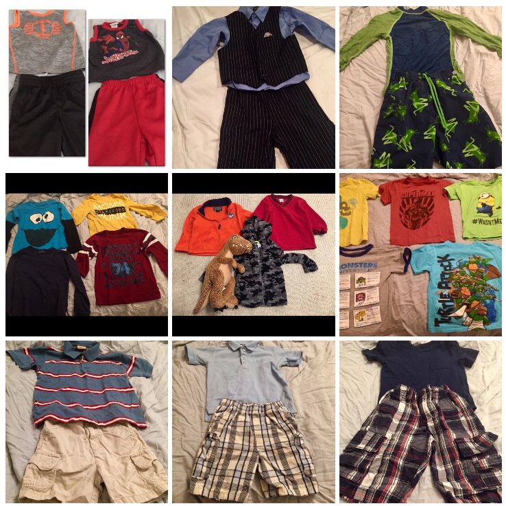4T EUC Boy Clothes Bundle (1st Bundle); Shorts, Shirts, Suit, Swim Trunks & Rashguard