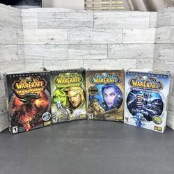 World of WarCraft Vintage Expansion Set full set manuals and games lot of 4 