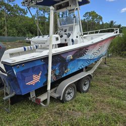 1990 Offshore Yachts Center Console – Project Boat w/ 2015 Evinrude 200HP H.O. + 2016 Trailer