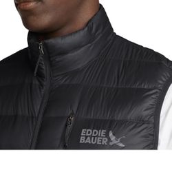 Eddie Bauer Gray Puffer Vest Size Medium 