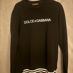 DOLCE & GABBANA Black Sweatshirt - Designer Streetwear - Iconic Logo - Size L
