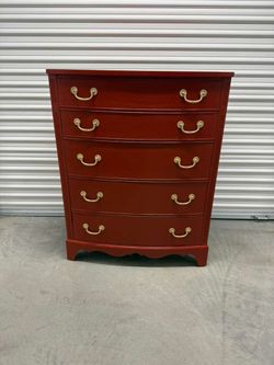 🚨Free Delivery NJ/NY Red Pepper Solid Wood Dresser- 5 drawers