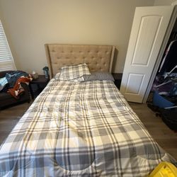 Queen sized bed frame, Mattress And Box Spring 