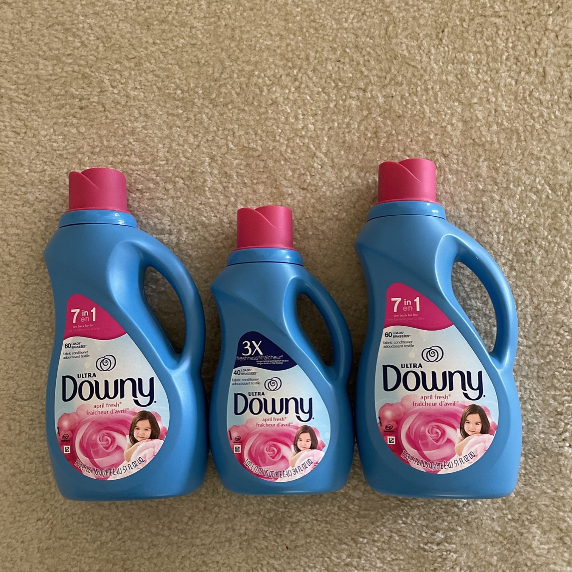 Downy Ultra 7in1 Fabric Softener 34oz & 51oz (3) For $12