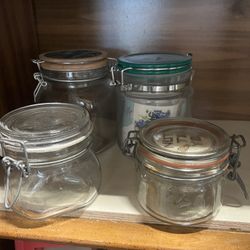 Glass Canister Set 5 Dlrs