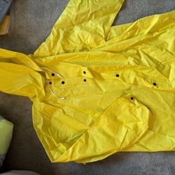 Yellow Raincoat XL Hooded