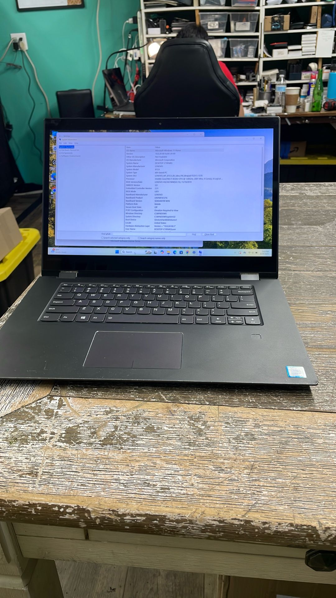 Lenovo Convertible Touch Screen 15” Win 11 $275
