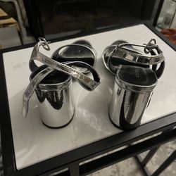 Silver Squared Heels