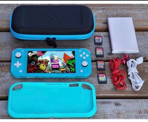 Extra Large Carrying Case for Nintendo Switch Lite, Fits Charger, Compatible with JETech Protective Case and Most Grips, Game and Accessories Storage