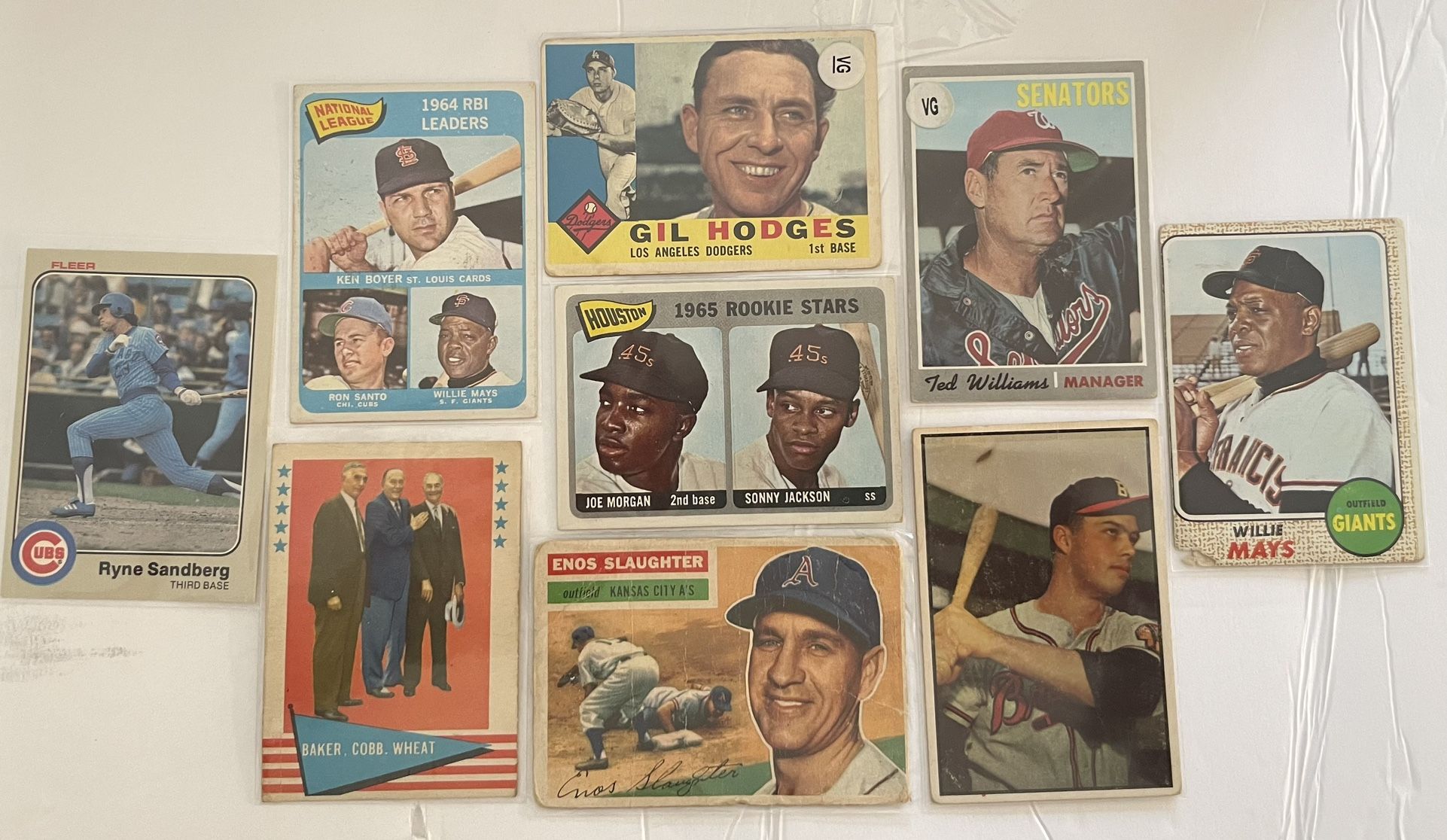 Vintage Baseball Cards. Willie Mays, Eddie Mathews And More $130