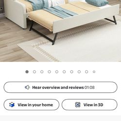 Day bed with trundle w/ twin mattress