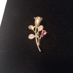 Vtg Avon Flower Brooch/Stone