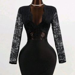Lace Black Dress M/L