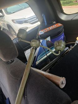 Vintage Metal Floor Lamp with Arms