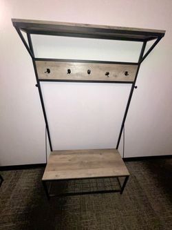 Hall Tree Coat Rack/Shoe Rack/Bench
