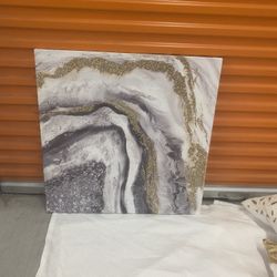 Wall Art & 4 Throw Pillows