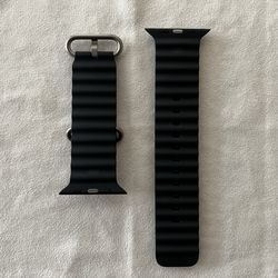 Black Ocean Band for Apple Watch Ultra Natural Titanium