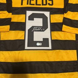 Justin Fields Autographed Custom Steelers Jersey