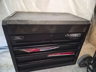 Husky limited edition black tool chest and cabinet