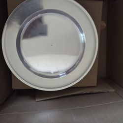 Clear Chargers Silver Rim